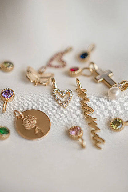 CZ Heart Charm Necklace