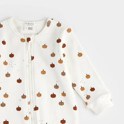 Pumpkin Print on Off-White Sleeper