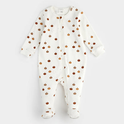 Pumpkin Print on Off-White Sleeper