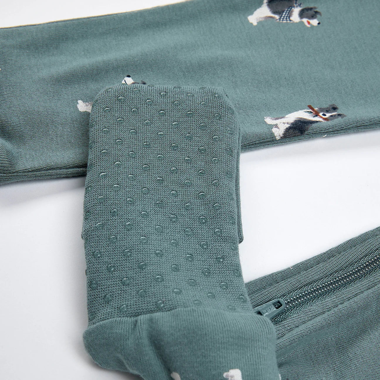 Australian Shepherd Print on Dark Teal Convertible Sleeper