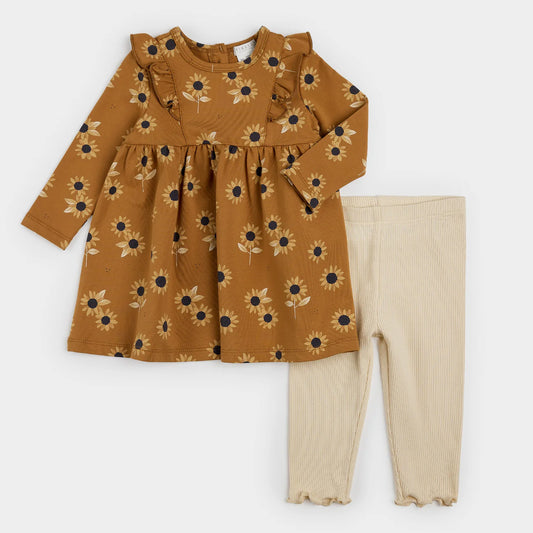 Sunflower Print Amber Dress Set