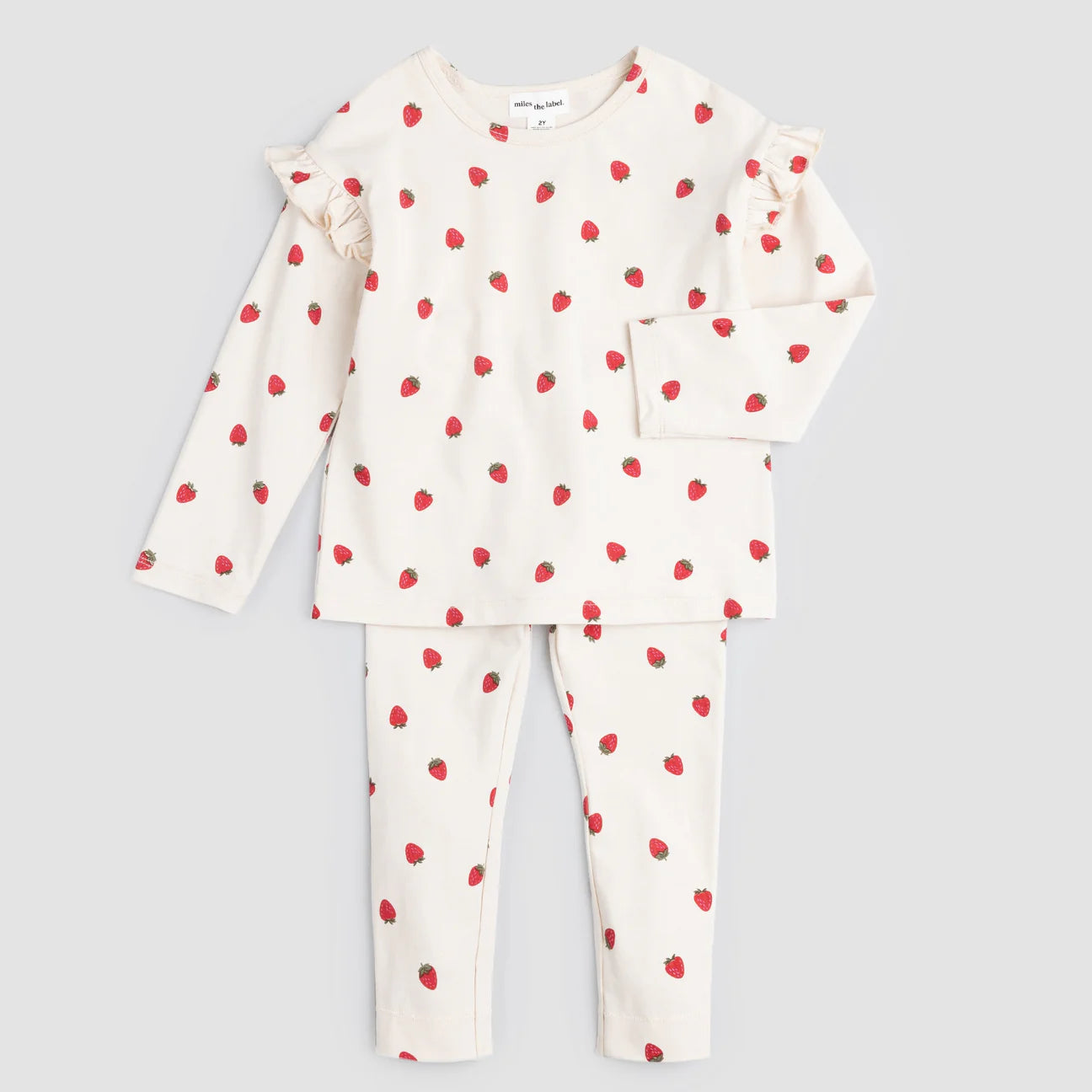 Baby Strawberry Print on Birch 2PC Set