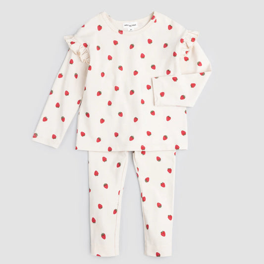 Baby Strawberry Print on Birch 2PC Set