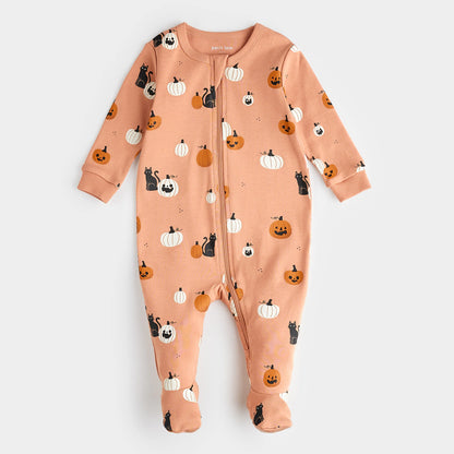 Spooky Season Print On Pink Sleeper