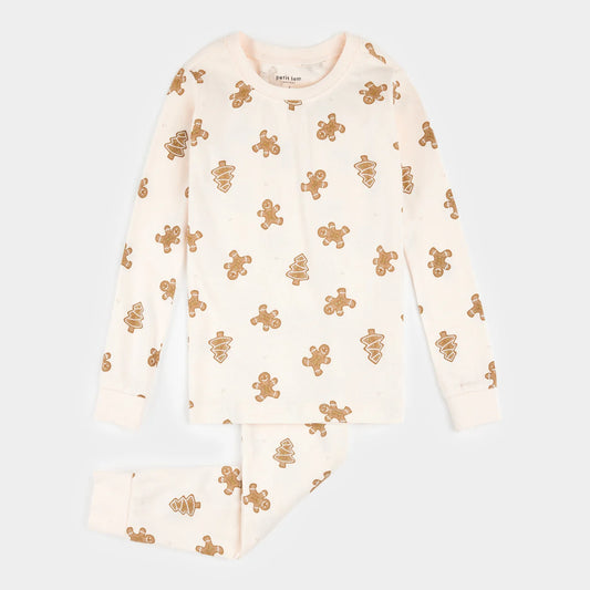 Gingerbread Print PJ Set