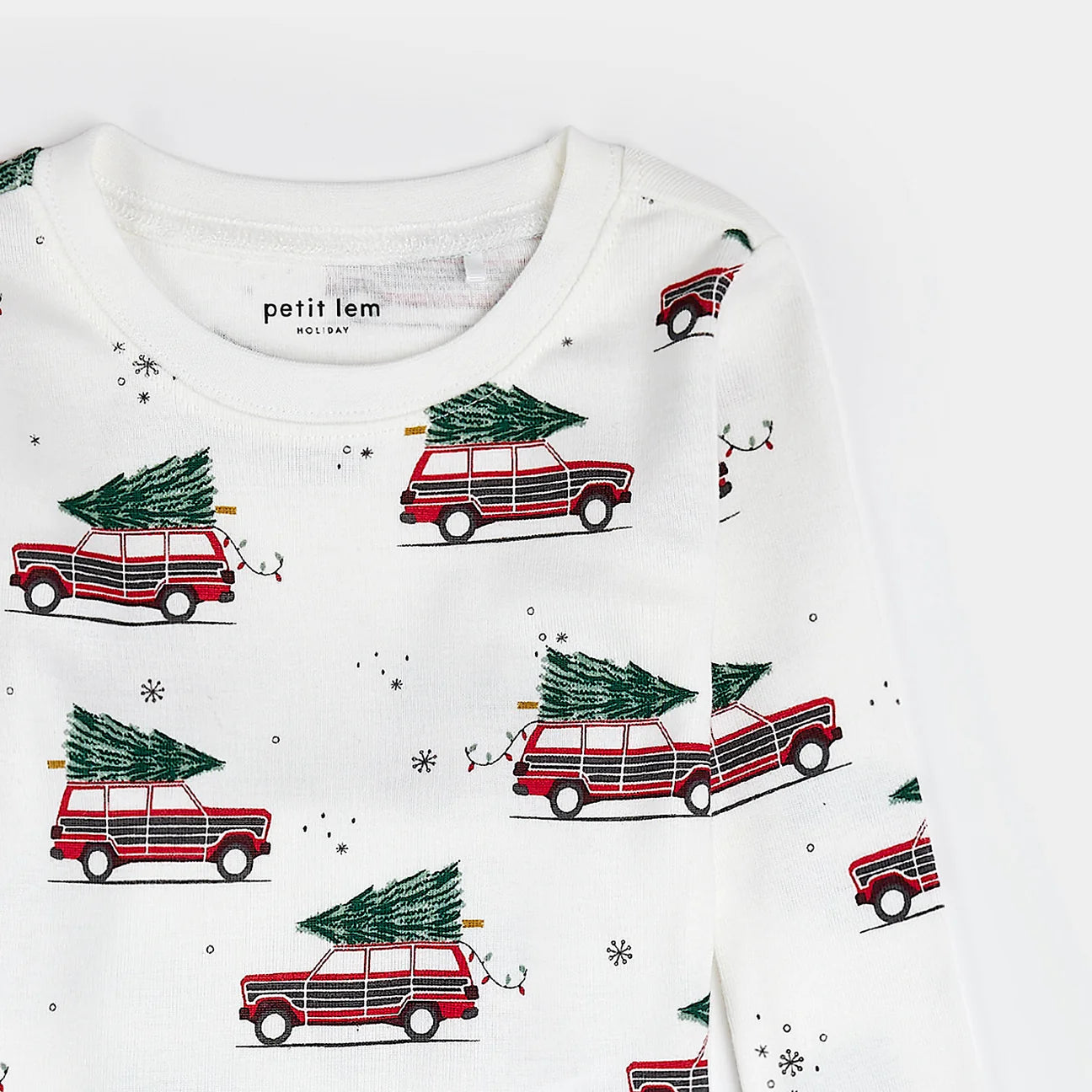 Festive Cars Print PJ Set