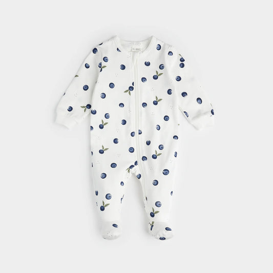 Blueberry Print Footed Sleeper