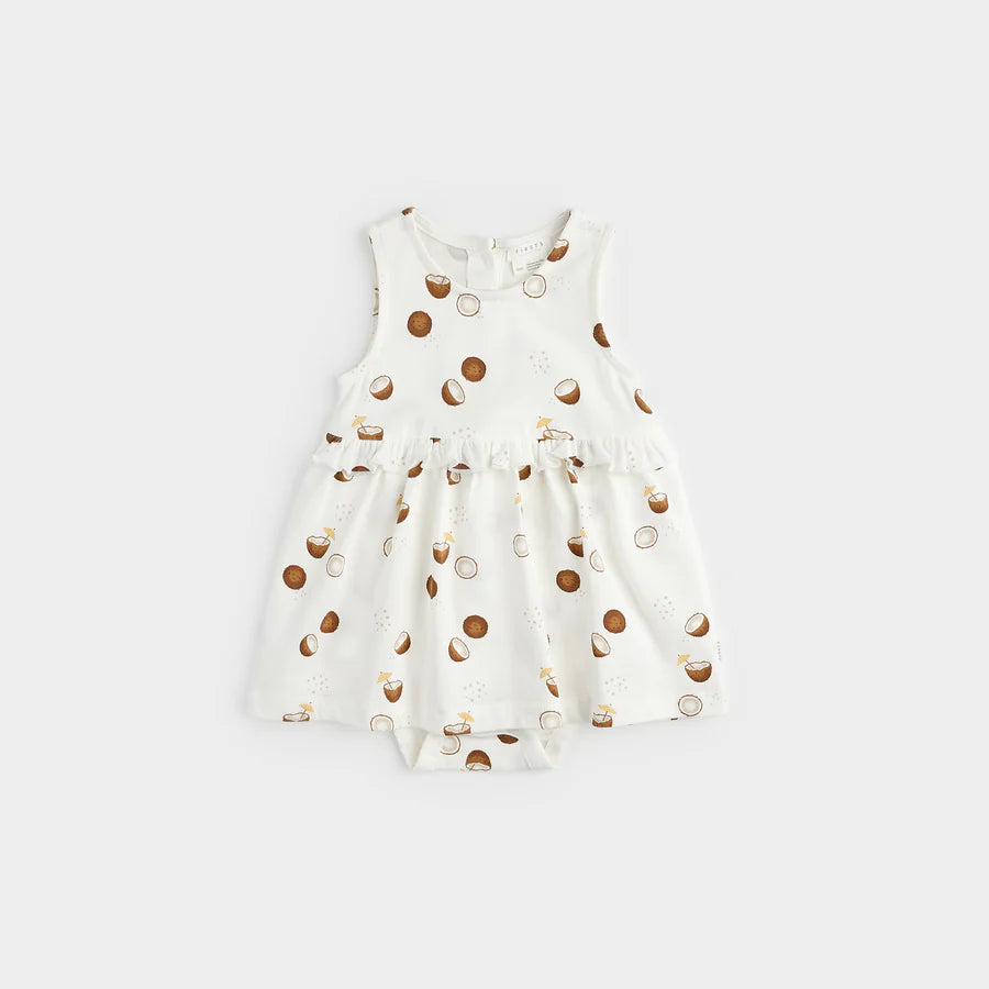 Coconut Print on Bodysuit Dress