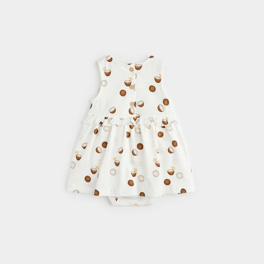 Coconut Print on Bodysuit Dress