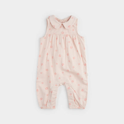 Flower Print Linen Jumpsuit