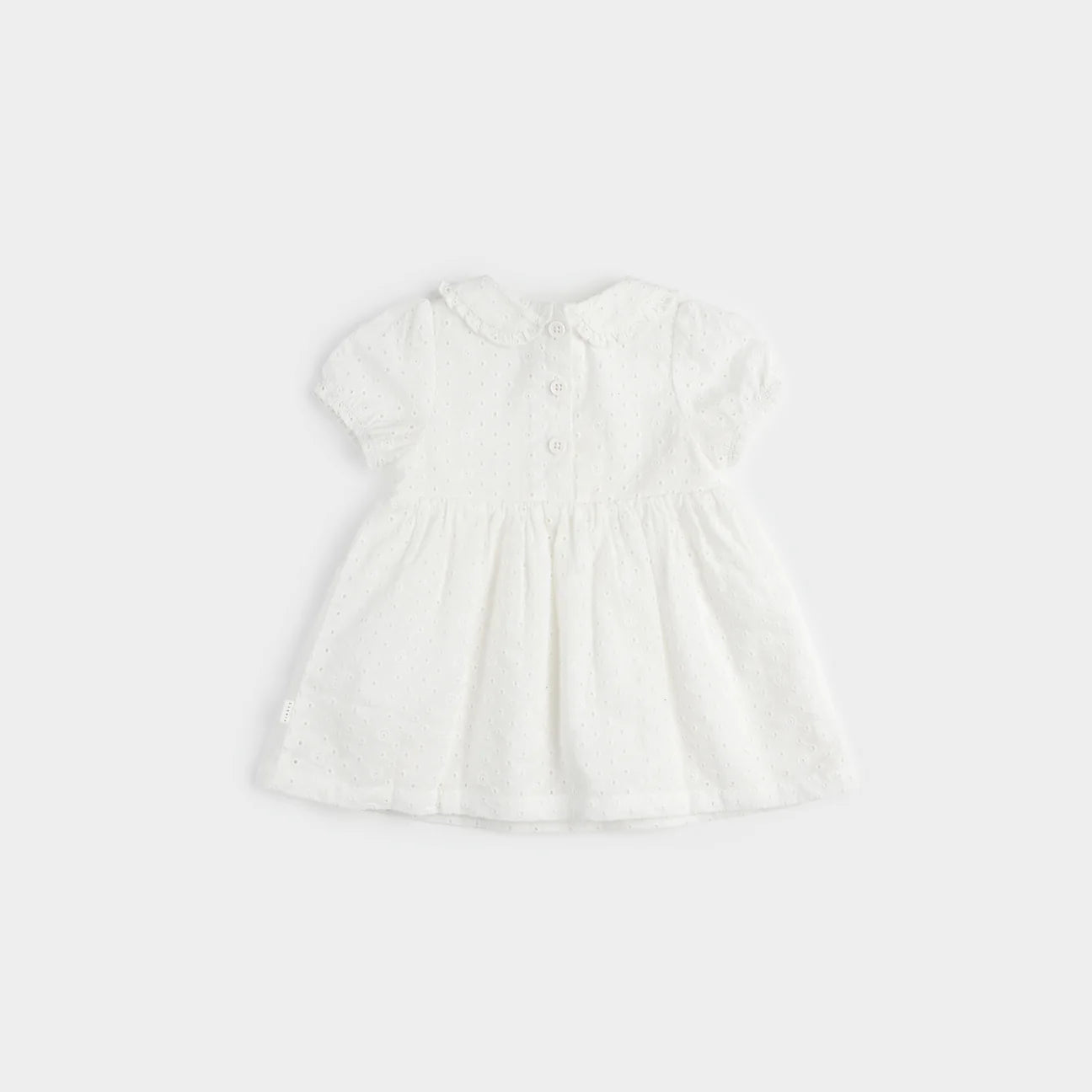 Baby White Eyelet Dress and Tights Set (3 pc)