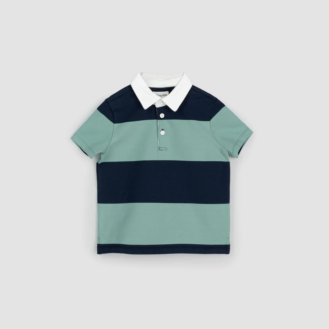 Navy and Seafoam Stripe Rugby Top