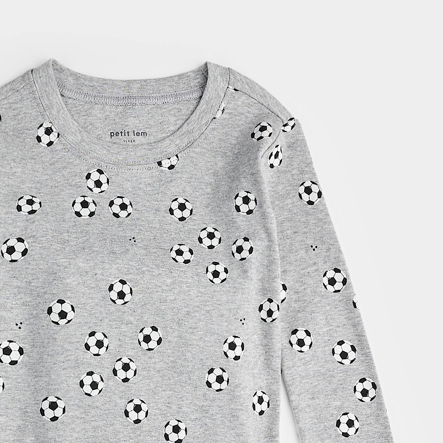 Soccer Print on Heather Grey PJ Set