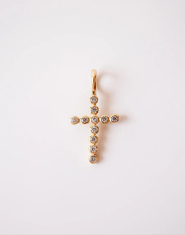 CZ Cross Charm