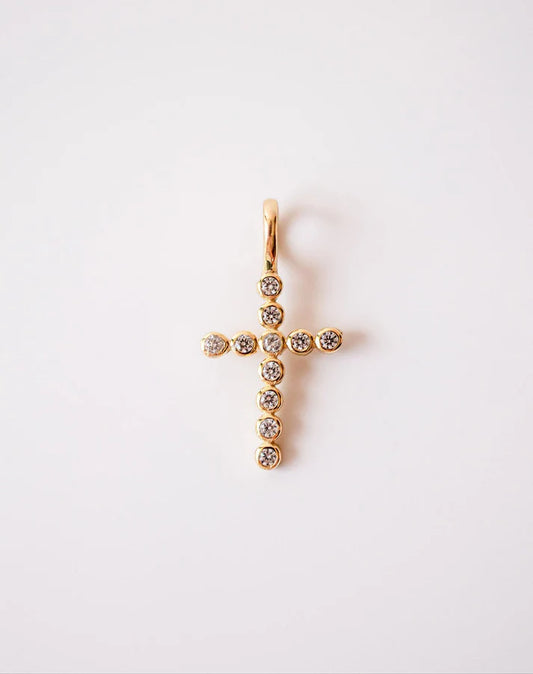 CZ Cross Charm