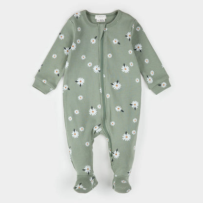 Daisy Print on Sage Green Sleeper