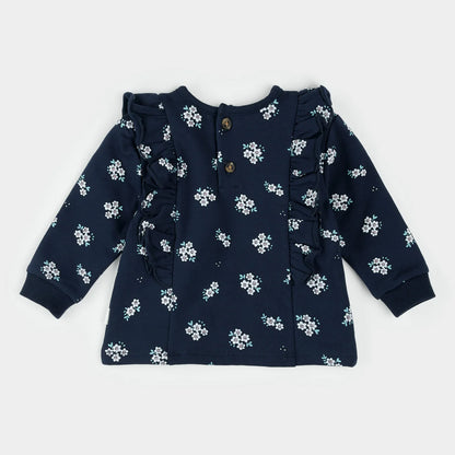 Floral Print on Blue Outfit Set