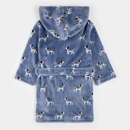 Dalmatians Print on Blue Plush Robe