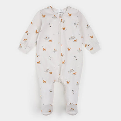 Fox Kit Print on Off-White Sleeper