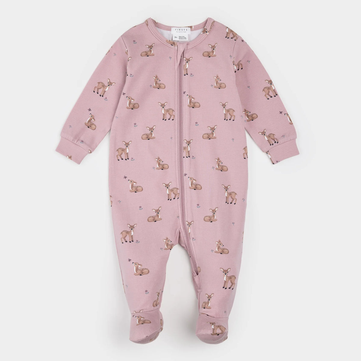Fall Fawn Print on Twilight LunaKnit Sleeper