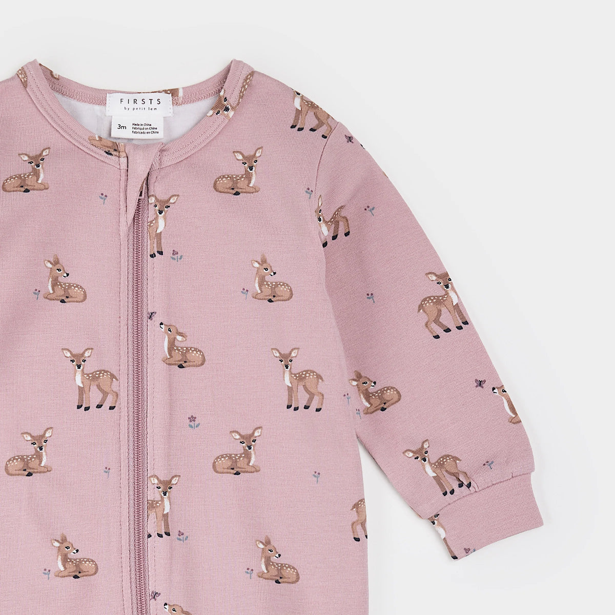 Fall Fawn Print on Twilight LunaKnit Sleeper