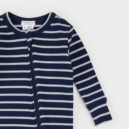 Indigo Striped Modal Rib Sleeper