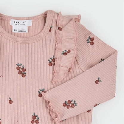 Little Apples Print on Flared Legging Set