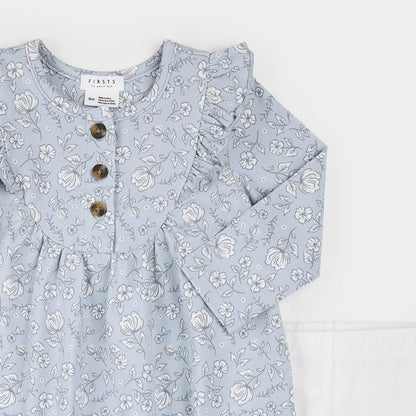 Frost Flower Print Jersey Dress Set