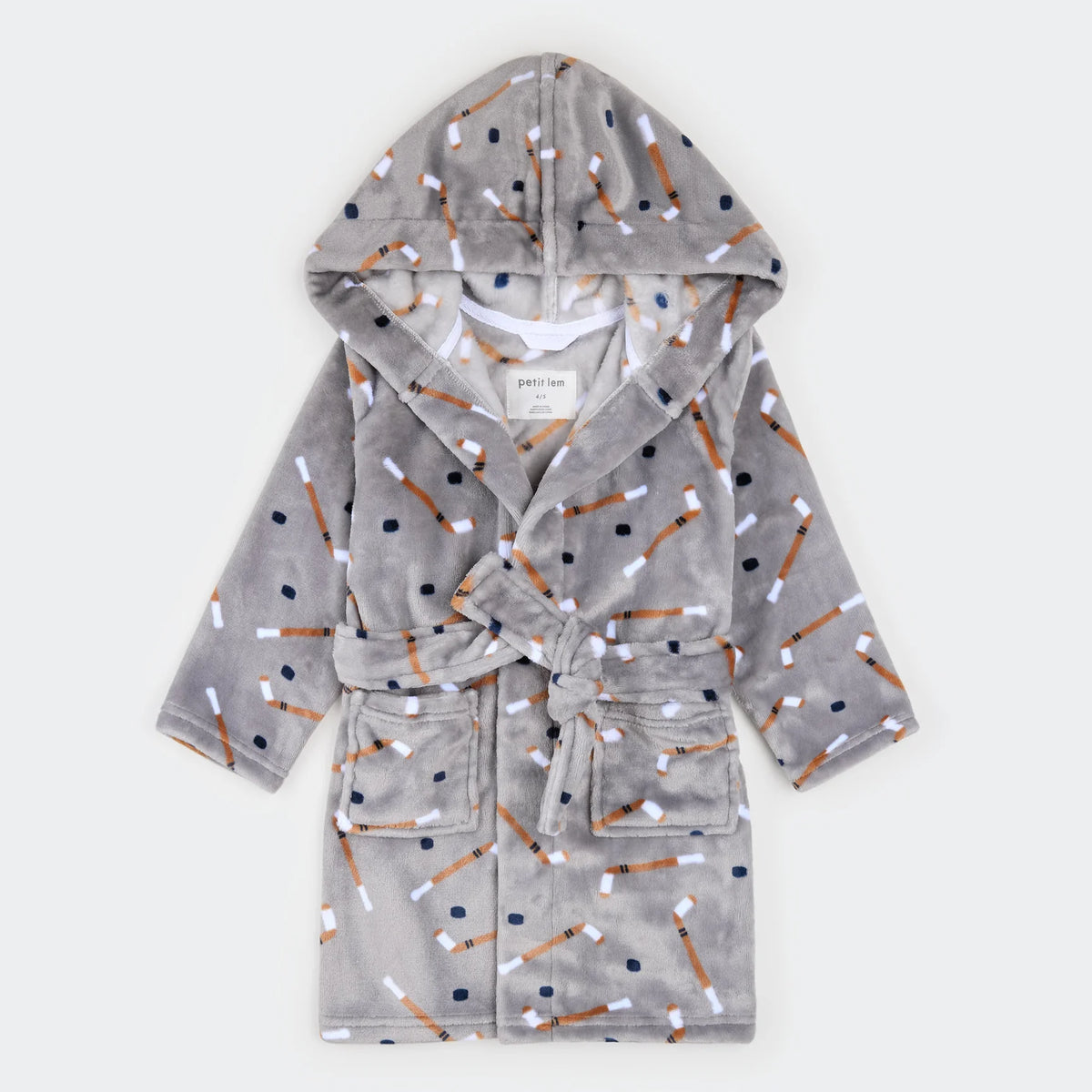 Slapstick Print on Indigo Plush Robe
