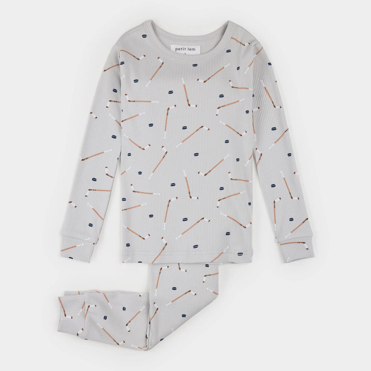 Slapstick Print on Ribbed Lunar Rock PJ Set
