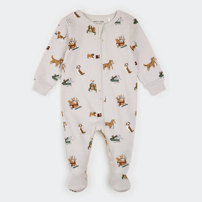 Santa Paws Print on Crème Sleeper
