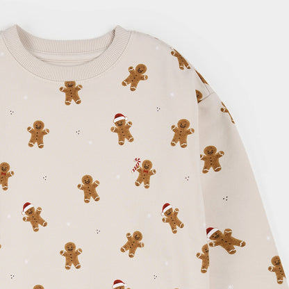 Merry Gingerbread Men on Crème Sweatshirt