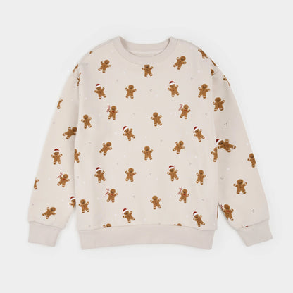 Merry Gingerbread Men on Crème Sweatshirt