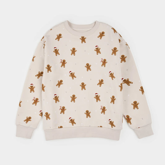 Merry Gingerbread Men on Crème Sweatshirt