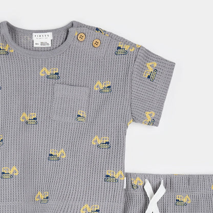 Diggers Print on Cement Short Set