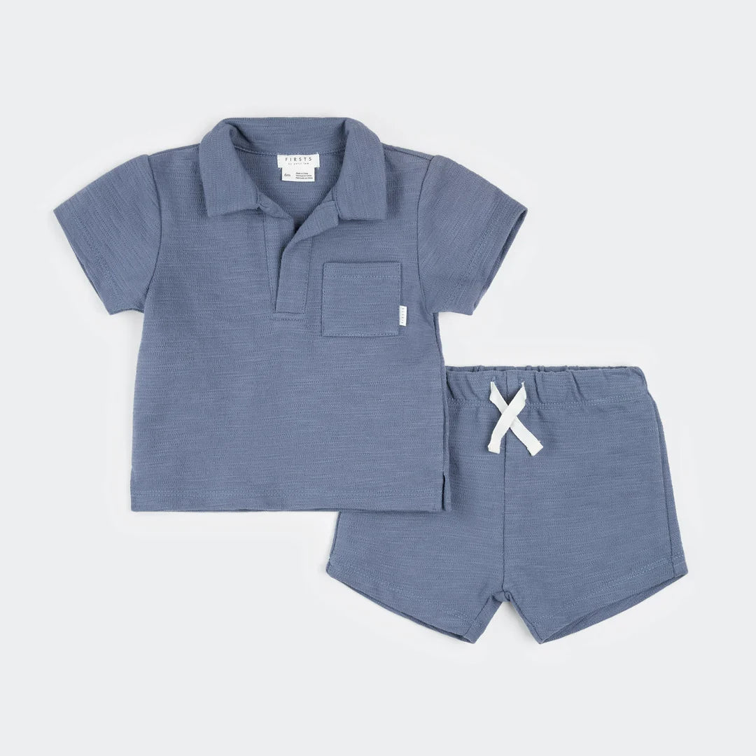Royal Blue Beach Terry Short Set