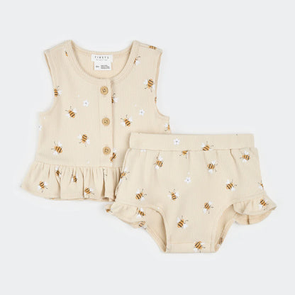 Little Bee Peplum top with Bloomers