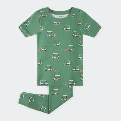 Golf Carts Print on Spruce PJ Set