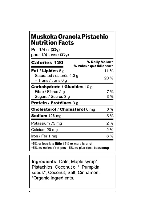 Muskoka Granola Pistachio! 375g