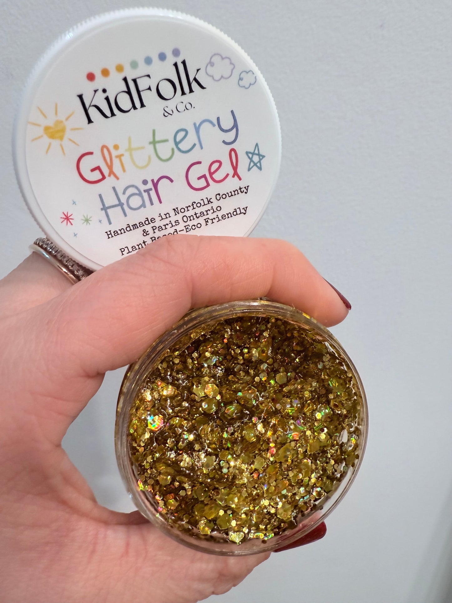 24K Gold Glittery Hair Gel