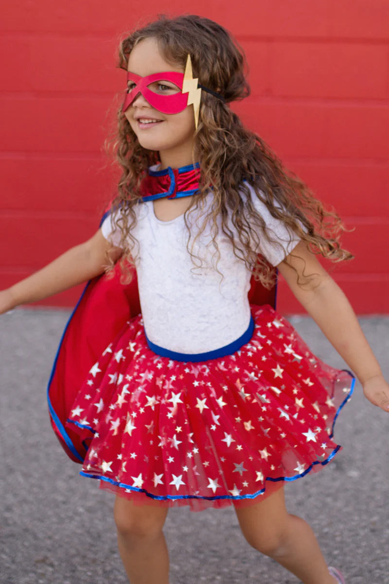 Superhero Tutu Cape and Mask Set (4-6)