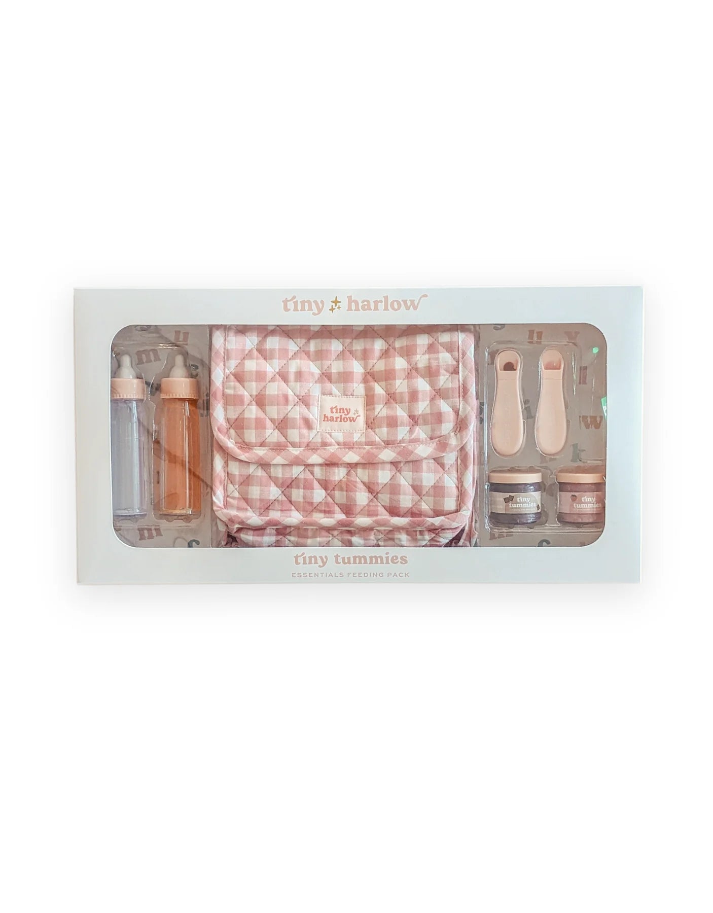 Pink Gingham Tiny Tummies Gift Set