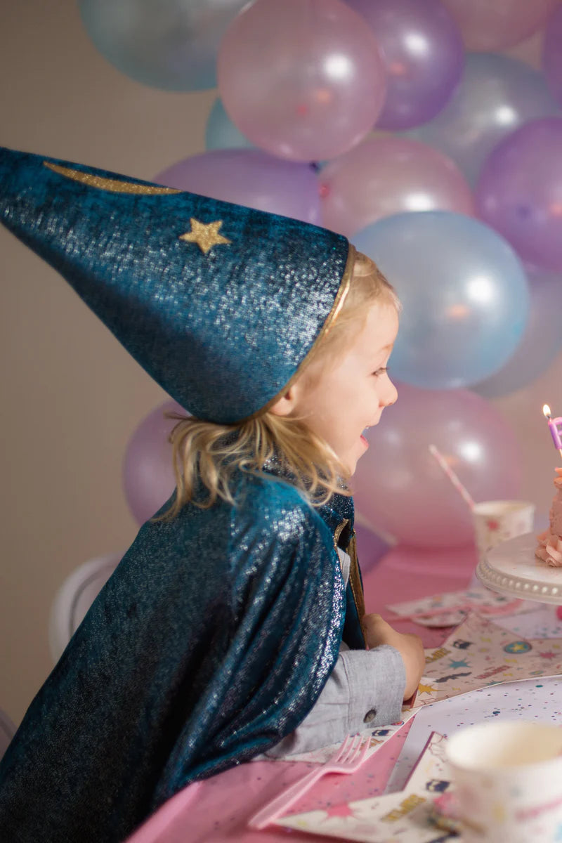 Starry Night Wizard Cape & Hat (5-6)