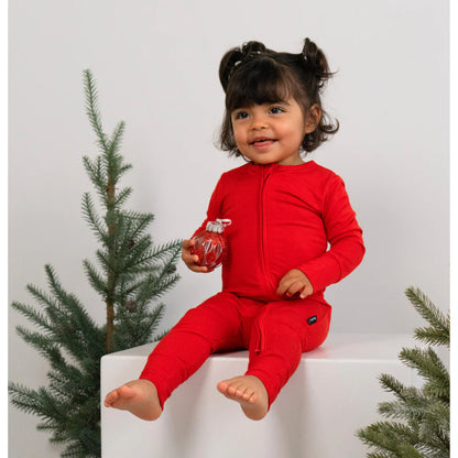 Santa Red Footless Zipper Sleepers