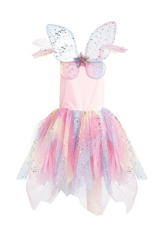 Rainbow Fairy Dress & Wings (3-4 Years)