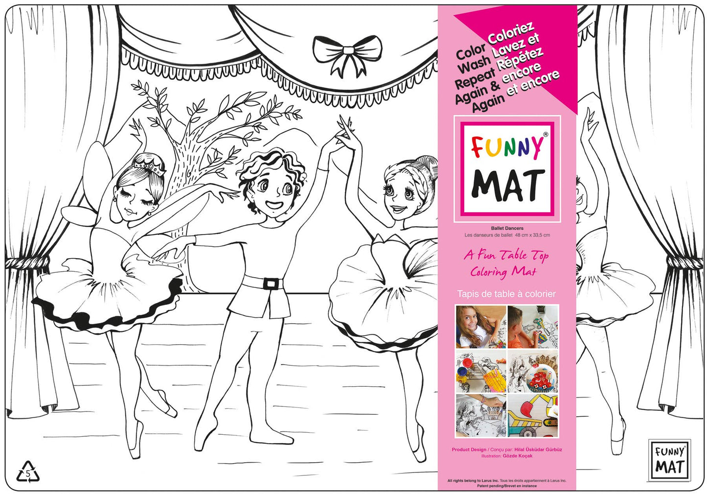 Ballet Dancers Colouring Mat