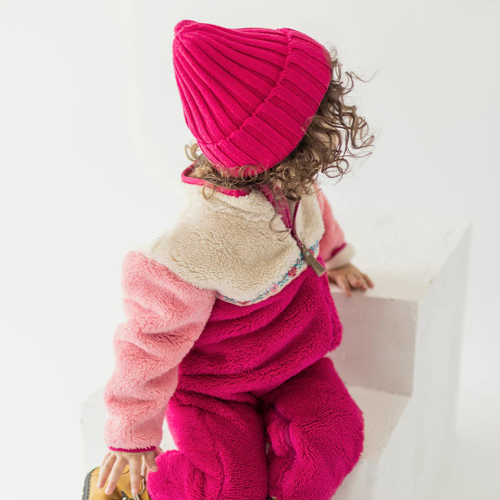 One piece pink plush baby