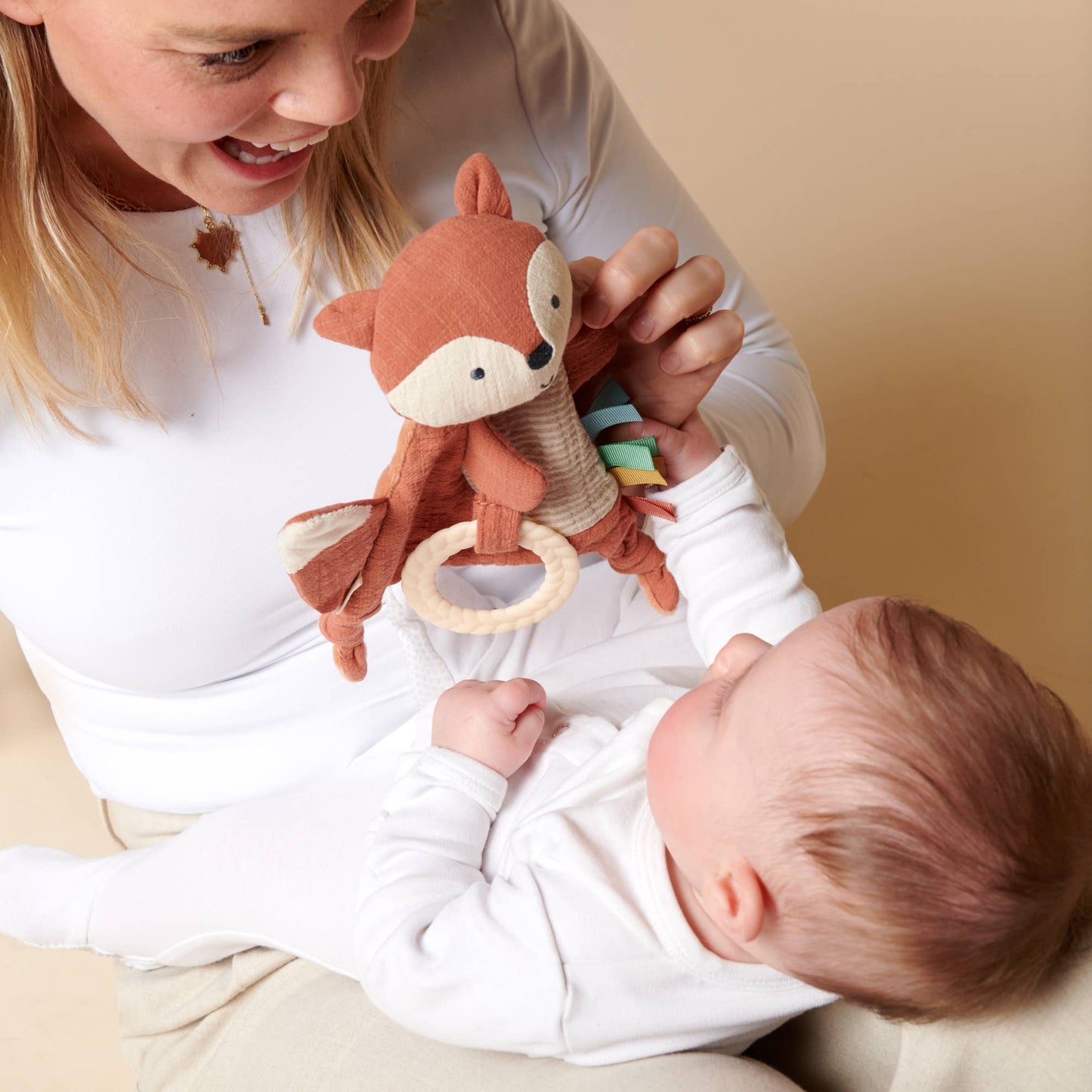 Bitzy Crinkle™ Sensory Toy With Teether: Fox