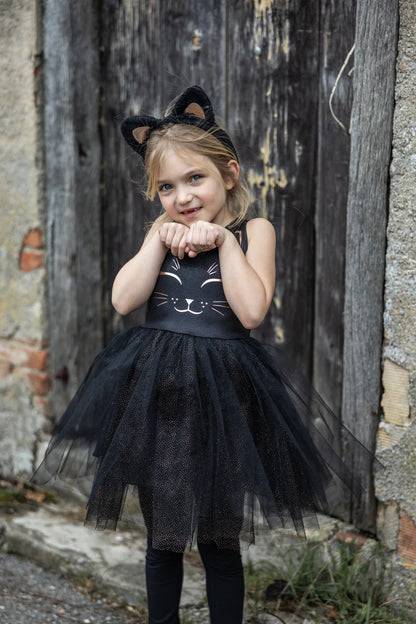Black Cat Dress & Headpiece (5-6)