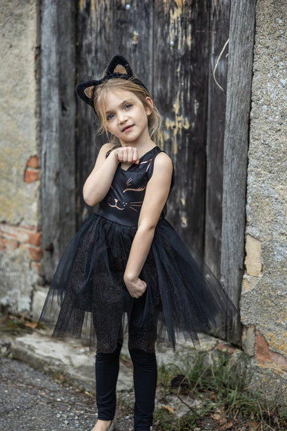 Black Cat Dress & Headpiece (5-6)